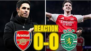 UEFA CHAMPIONS LEAGUE:ARSENAL 0-0 SPORTING LISBON MATCH REACTION(FT AUSTINO)