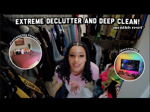 2024 EXTREME monthly reset/room revamp! decluttering, reorganizing, decorating etc.