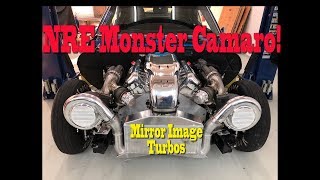 NRE 2500 HP Mirror Turbo 632 BBC Dyno Destroyer.  This engine want's out of the room!  LOL.