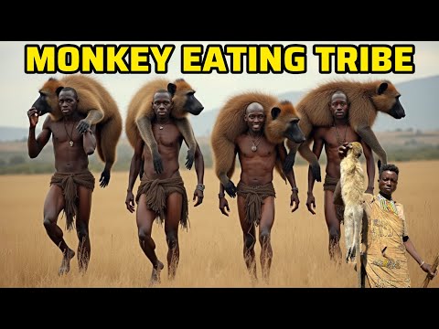 Hadzabe Tribe Monkey Hunting and Cooking | monkey eating tribe