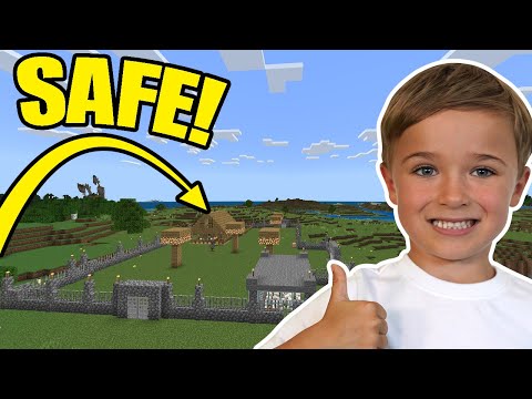 Our House is SAFE Now in Just Minecraft Survival with My Dad