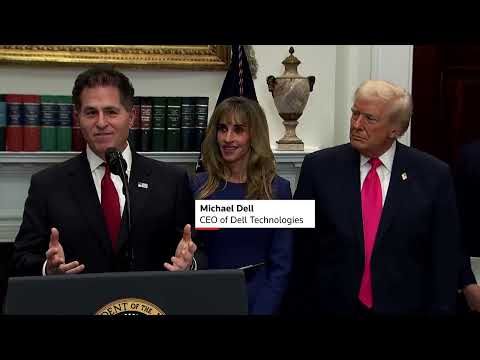 YouTube video thumbnail: Dell Family Pledges $6 Billion to ‘Trump Accounts’ for US Children