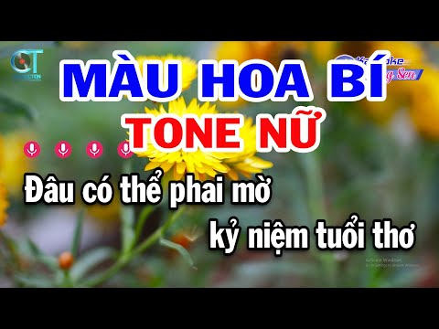 Karaoke Màu Hoa Bí Tone Nữ ( F#m ) Nhạc Sống 2025 Phối Mới || Karaoke Đồng Sen
