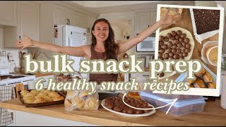 filling my freezer with a MONTH'S worth of snacks / eatmore bars, cookie dough protein balls, & more