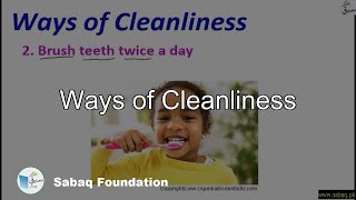 ways of cleanliness