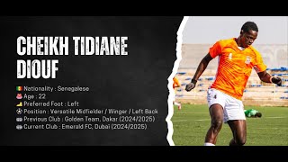 CHEIKH TIDIANE DIOUF 🇸🇳 a gifted left-footed playmaker showcasing his talent... vision, control, IQ
