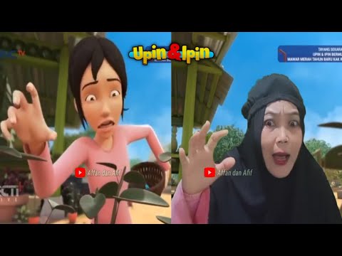 Kak Ros kehilangan bunga Mawar || Kompilasi tiru aksi Upin Ipin