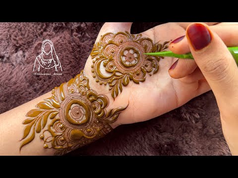 Very pretty Beautiful Mehndi Design for Hands | Latest Arabic style henna design tutorial