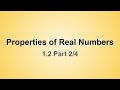 Identifying Properties of Real Numbers