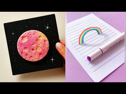 10 Cool Art ideas || easy painting for beginners