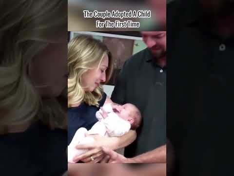 ❤️The couple meets adopted baby fo the first time🥰#adoption #adoptionstory #adoptme #family