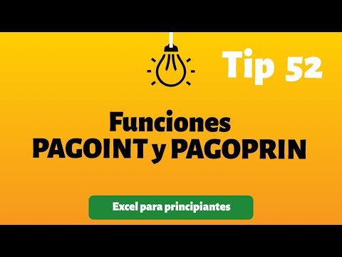 Tip 52 Funciones PAGOINT y PAGOPRIN | Excel para principiantes