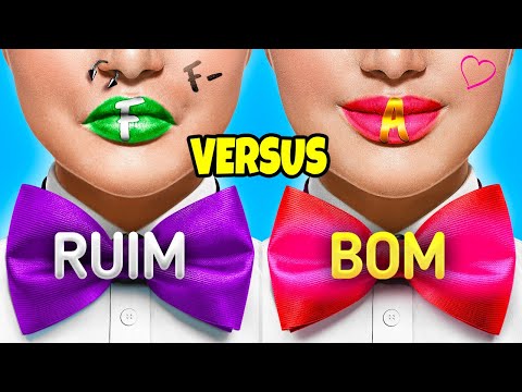 Bom vs Mau Aluno 🤓😈 Como Se Tornar Popular na Escola