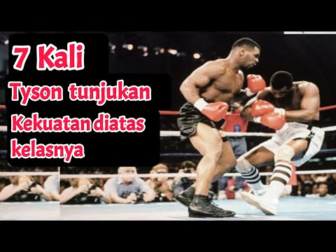 7 kali Mike Tyson menunjukan kekuatanya diatas kelasnya