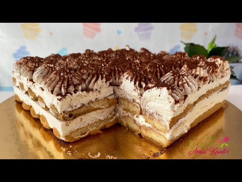 ب4 مكونت فقط وبدون بيض حضريه واستمتعي بالمذاق الرائع ،اسهل تيراميسو