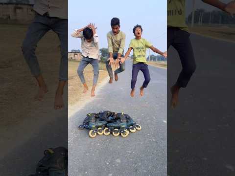 Mind-Blowing skating revenge on jump master🛼😱#roadskating#inlineskating#skateboarding#skater#shorts
