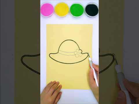 👒Capeline Hat🥰💚Sand Painting #art #sandart #shorts #coloring #kidsart #sandpainting