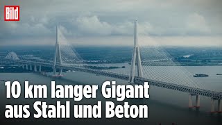 China gibt längste Schrägseilbrücke der Welt frei