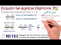 Evaluating Algebraic Expressions with Confidence