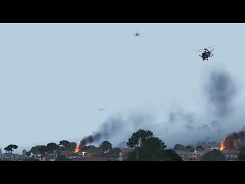 Some SU-25 fighter aircraft against anti-air - Arma 3