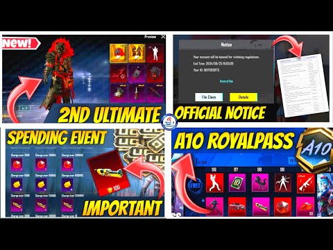 🔴 URGENT NOTICE FOR BGMI PLAYERS | A10 ROYALPASS LEAKS | SPENDING EVENT | NEW  ULTIMATE SET