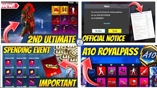 🔴 URGENT NOTICE FOR BGMI PLAYERS | A10 ROYALPASS LEAKS | SPENDING EVENT | NEW  ULTIMATE SET