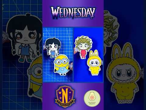 Ajax & Wednesday Team Up with Minions and Labubu! 🍌🎃 Haunted Papercraft Mayhem 👻 #DIY #Art