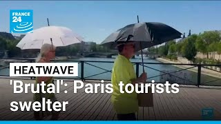YouTube video thumbnail: 'Brutal': Paris Tourists Struggle in Extreme Heat as Sites Close Early