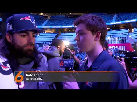 Nate Ebner Interview At Super Bowl Opening Night