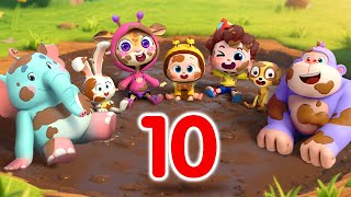 Fun in the Mud | Ten in the Bed (Camping Song) | Nursery Rhymes & Kids Songs | BabyBus