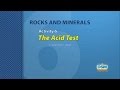 Acid Test and Mineral Identification