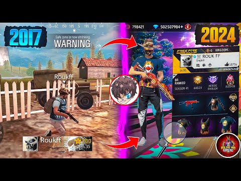 FREE FIRE PLAYERS 2017 VS 2024⚡| Searching 2017 Old Players Id in 2024 | @RUOK1