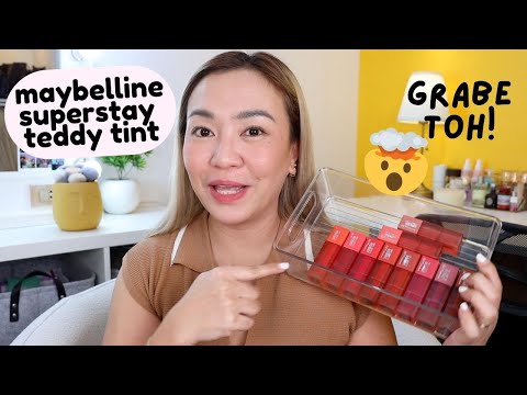 MAYBELLINE SUPERSTAY TEDDY TINT!!! SWATCHES AND WEAR TEST!