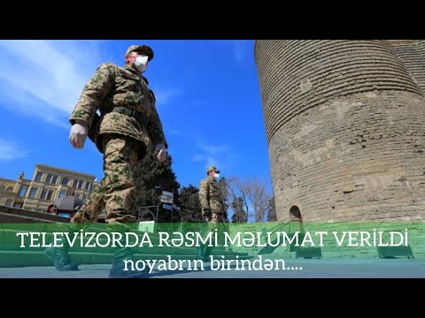 TELEVİZORDA RƏSMİ MƏLUMAT VERİLDİ noyabrın birindən...son dəqiqə xeberler