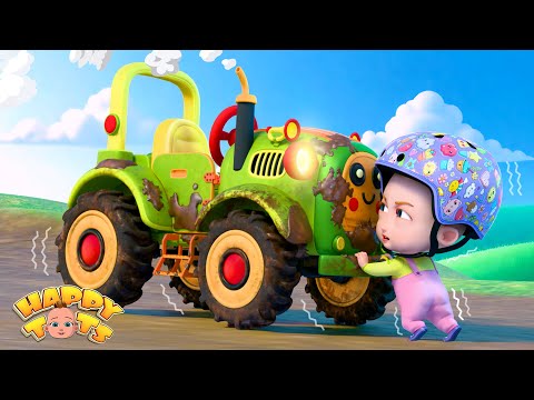 Wheels On The Tractor + More Nursery Rhymes & Kids Songs | Happy Tots