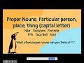 Proper and Common Nouns Assessment