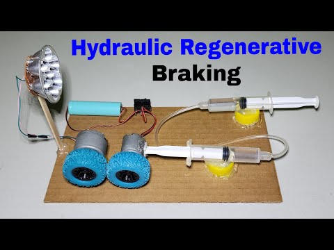 How to Make a Hydraulic Regenerative Braking Model | Science Project