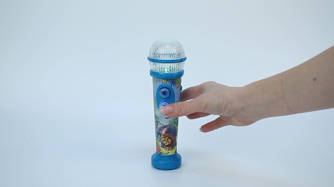 Микрофон озвученный синий - видео