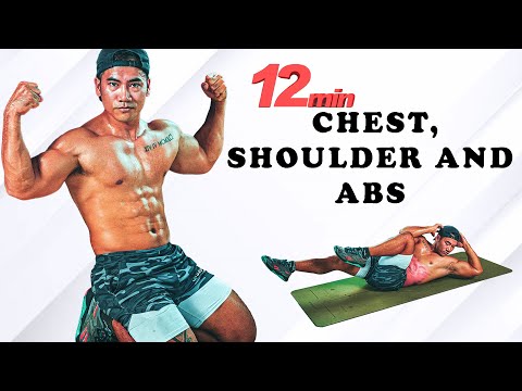 12 minute chest, shoulder and abs workout.