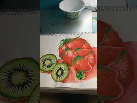 Dragonfruit and Kiwi to get me back into posting 😘 Drawing until 1k, day 32 #art #speeddrawing #draw