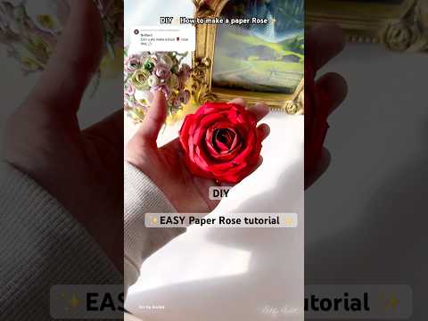 How to make a Rose using paper | DIY Paper rose tutorial