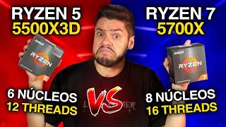 RYZEN 5 5500X3D vs RYZEN 7 5700X: TESTES LADO A LADO em GAMES. QUAL COMPENSA? PREÇO, MAIS NÚCLEOS?