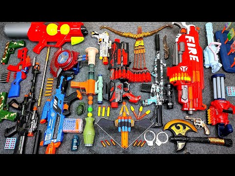Collecting 7 Sniper Rifles and AK47 Guns super cannon machine gun aiming gun water gun bow shotgun