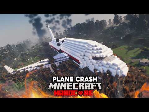 STRANDED After A PLANE CRASH in Hardcore Minecraft