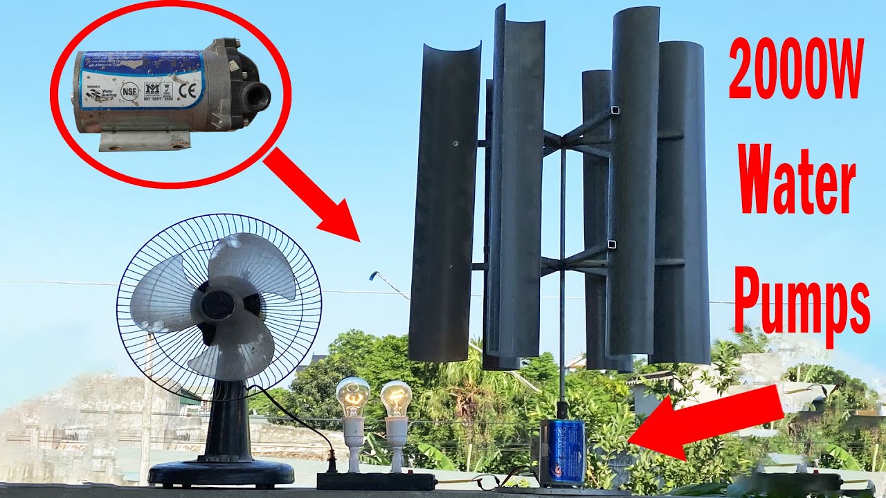 I Turned The Water Filter Compressor Into A Large-Capacity Wind Turbine Generator