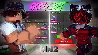 MM2 1v1 GODLY BET 😇 w/ Zar! (EXPENSIVE..)