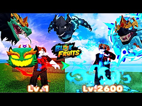 🔴Starting from NOOB To MAX Using Mythical DRAGON Level 1 to 2600 in Blox Fruits🐲