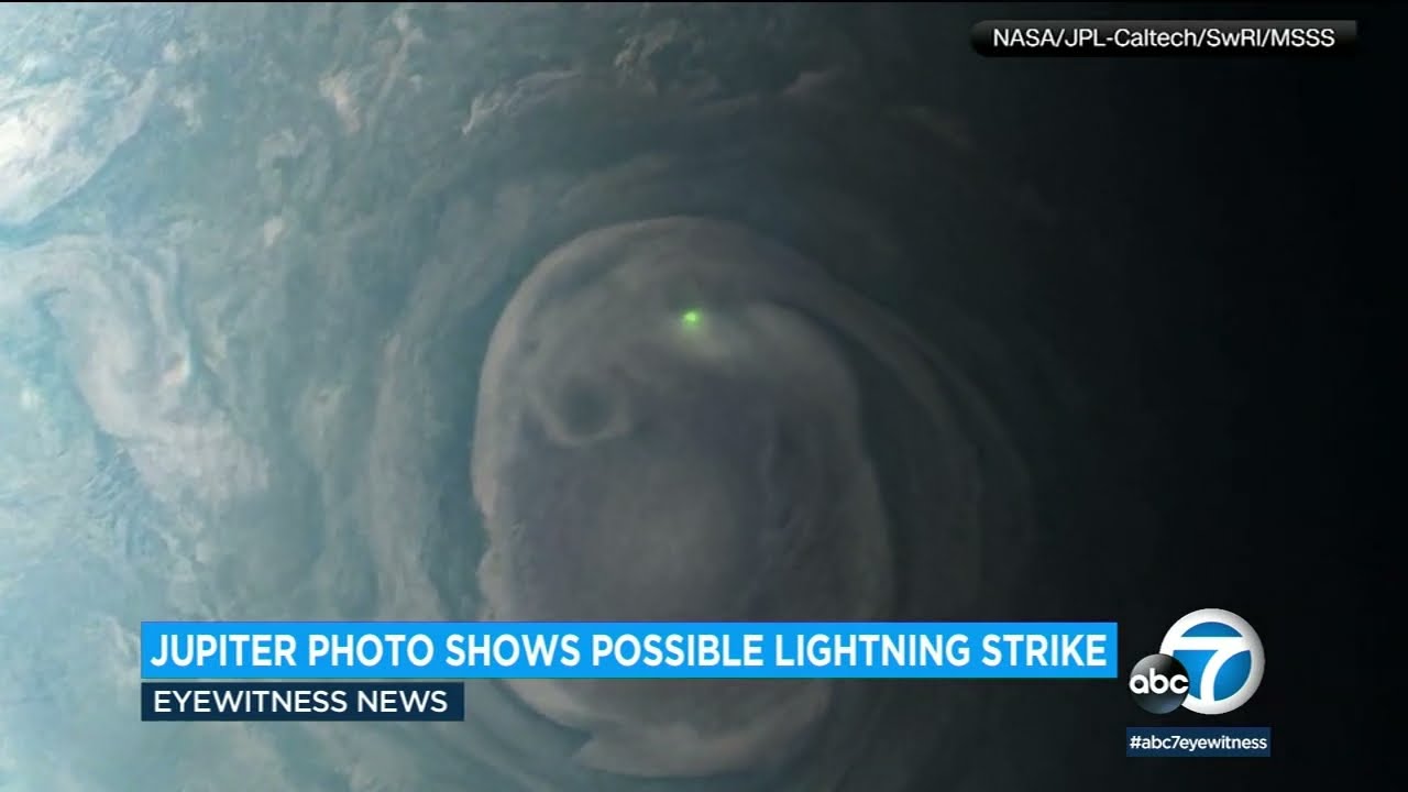NASA Spacecraft Captures image of Ghostly Lightning on Jupiter