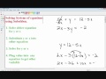 Solving Systems of Equations with Substitution