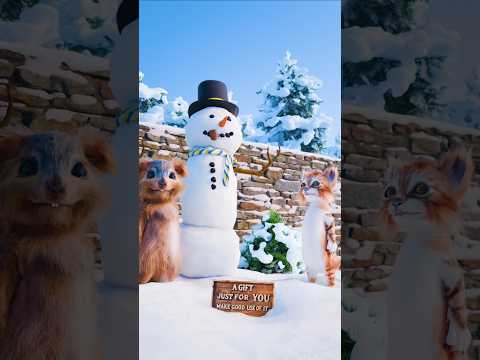 A gift just for you! Make good use of it 🐿 #snowman #petz
